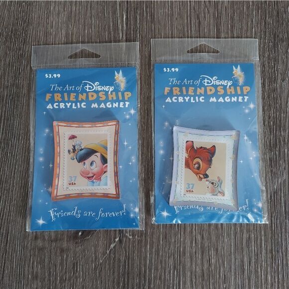 Vintage The Art of Disney Friendship Acrylic Magnets Set - Picture 1 of 4
